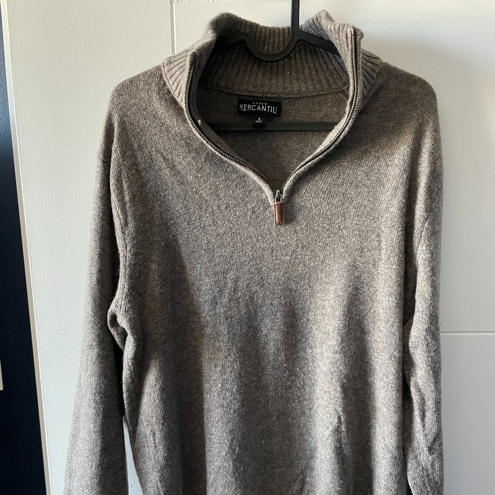 J. Crew Lamb Wool Sweater Men S 1/4 zip